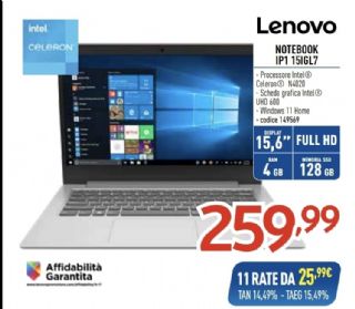 LENOVO PC IP1 15IGL7 4GB/128GB